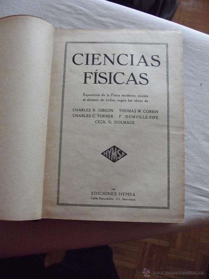 Libros antiguos: CIENCIAS FISICAS EDICIONES HYMSA 1936 - Foto 1