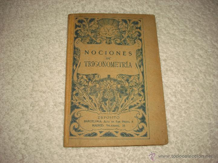 Libros antiguos: NOCIONES DE TRIGONOMETRIA . BRUNO . PRIMERA EDICION - Foto 1