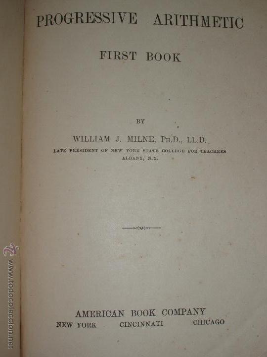 Libros antiguos: MILNES PROGRESSIVE ARITHMETICS. ANTIGUO LIBRO DE ARITMETICA. - Foto 3