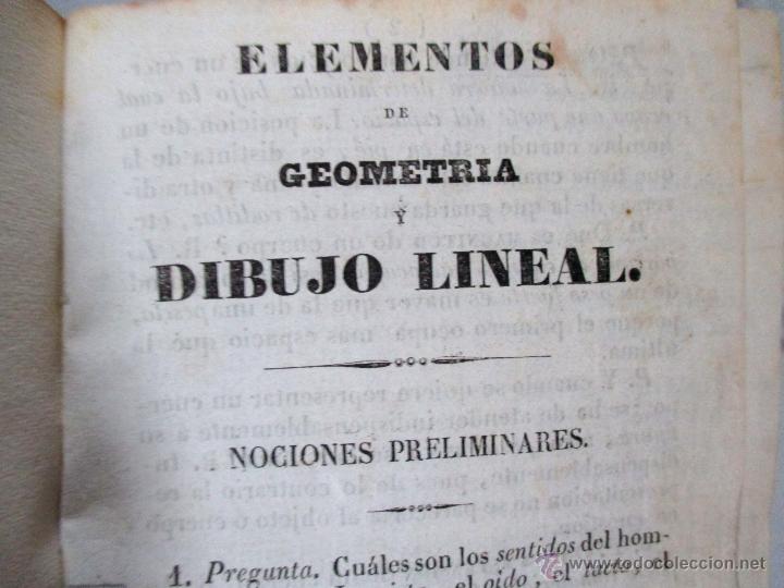 Libros antiguos: ELEMENTOS DE GEOMETR&Iacute;A Y DIBUJO LINEAL , LIBRO ANTIGUO - Foto 1
