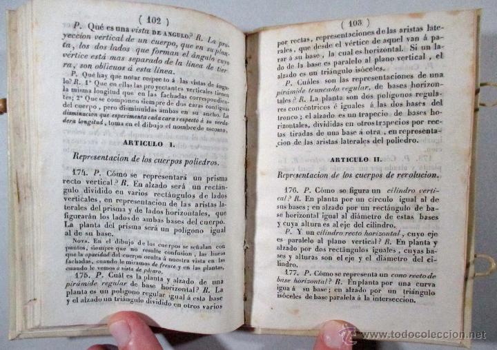 Libros antiguos: ELEMENTOS DE GEOMETR&Iacute;A Y DIBUJO LINEAL , LIBRO ANTIGUO - Foto 5