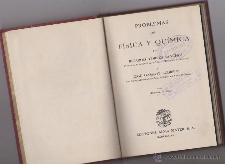 Old books: LIBRITO DE PROBLEMAS DE FISICA Y QUIMICA