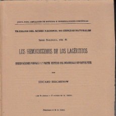 Libros antiguos: LOS HEMOCOCCIDIOS DE LOS LACÉRTIDOS (E. REICHENOW, 1920) SIN USAR JAMÁS.. Lote 53171589