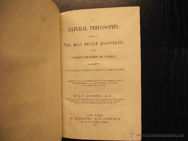 Libros antiguos: NATURAL PHILOSOPHY, QUACKENDOS, 1870 - Foto 2