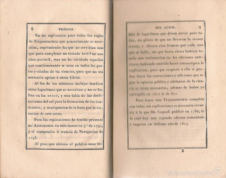 Libros antiguos: Tablas de logaritmos / Jérôme de La Lande – 1830 - Foto 4 - 56524959