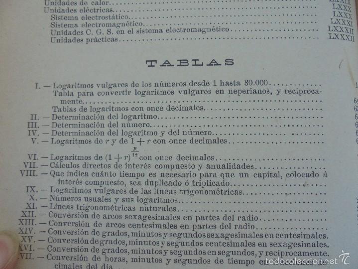 Libros antiguos: TABLAS DE LOGARITMOS TRIGONOMETRIAS Y DE CALCULOS DE INTERES. EUSEBIO SANCHEZ RAMOS. 1926. - Foto 12
