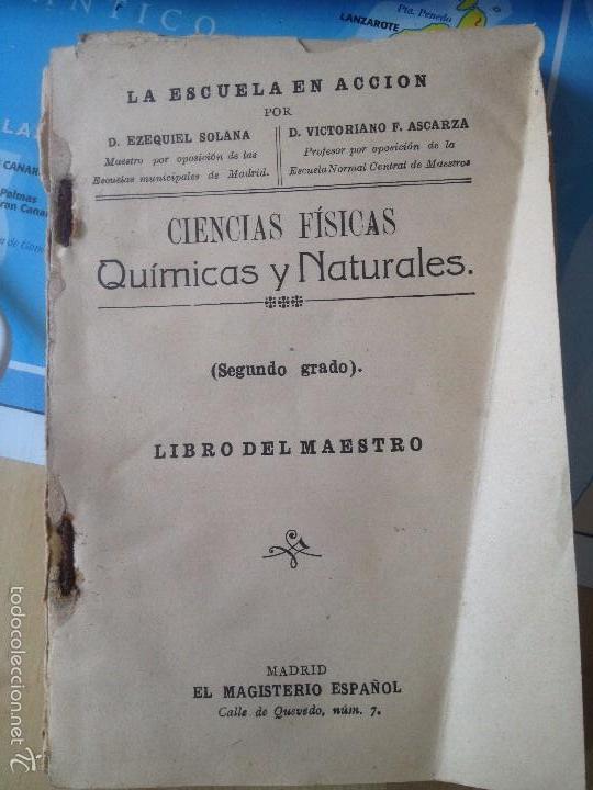 Libri antichi: CIENCIAS FISICAS QUIMICAS Y NATURALES POR SOLANA Y ASCARZA