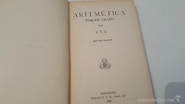 Libros antiguos: ARITMETICA 3&ordm; GRADO 1924 - Foto 3