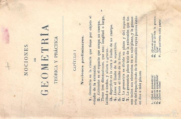 Libros antiguos: NOCIONES DE  GEOMETRIA DEL A&Ntilde;O 1930 - Foto 1