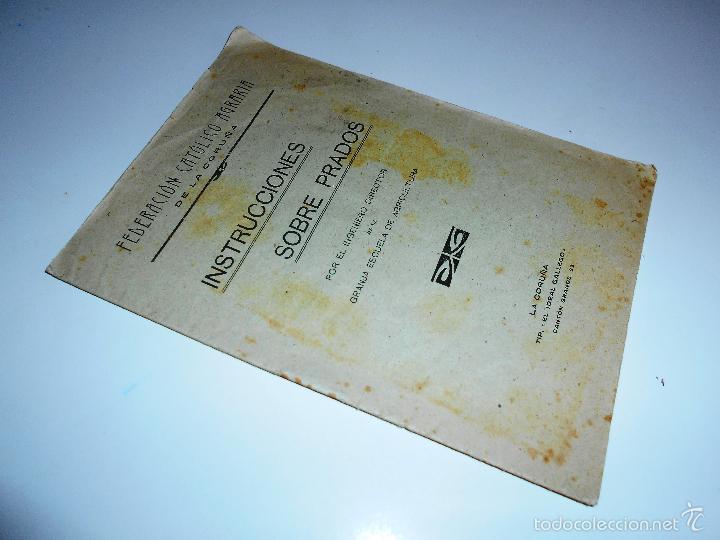 Libros antiguos: INSTRUCCIONES SOBRE LOS PRADOS. (1915) - Foto 1