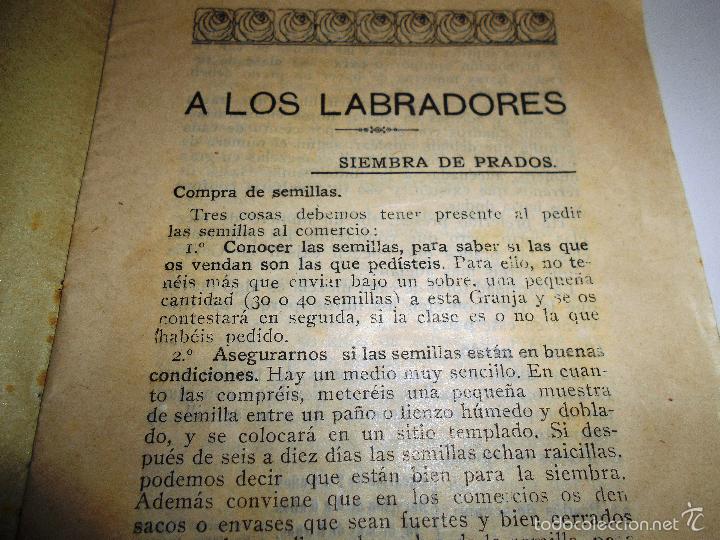 Libros antiguos: INSTRUCCIONES SOBRE LOS PRADOS. (1915) - Foto 2
