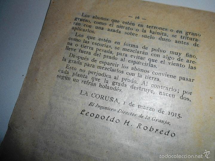 Libros antiguos: INSTRUCCIONES SOBRE LOS PRADOS. (1915) - Foto 4