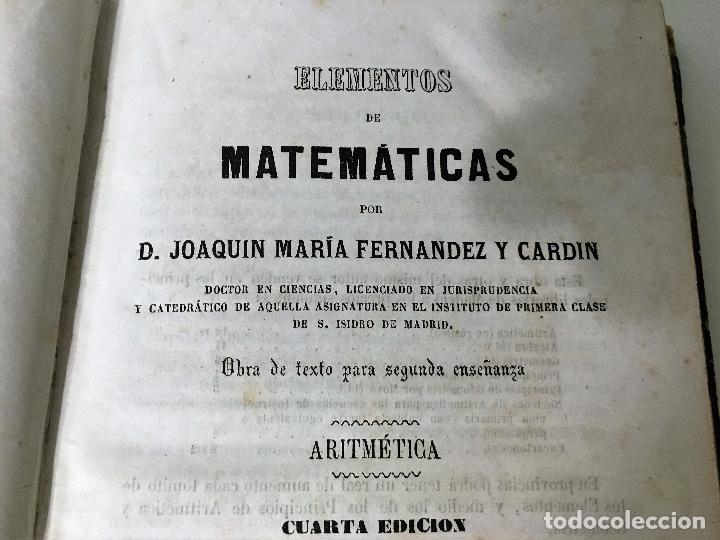 Libros antiguos: ELEMENTOS DE MATEMATICAS  ARITMETICA 1865 - Foto 9