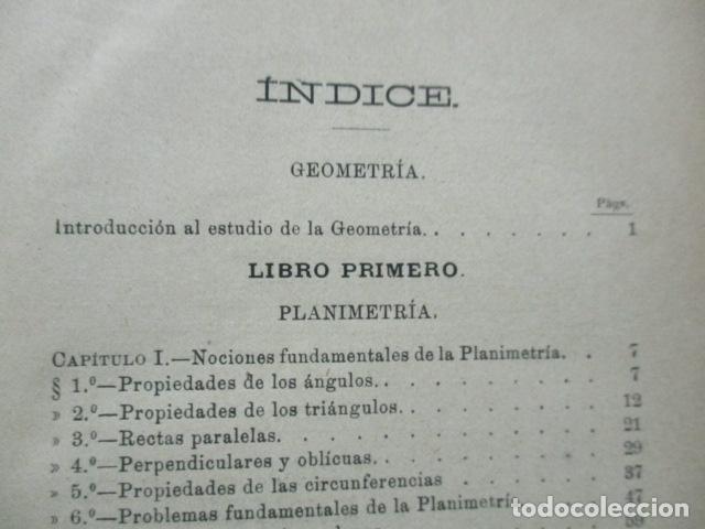 Libros antiguos: GEOMETRÍA ELEMENTAL Y TRIGONOMETRÍA RECTILINEA. POR ENRIQUE GIMÉNEZ DE CASTRO, 1893 - Foto 9 - 63462876