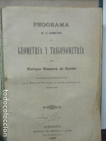 Libros antiguos: GEOMETRÍA ELEMENTAL Y TRIGONOMETRÍA RECTILINEA. POR ENRIQUE GIMÉNEZ DE CASTRO, 1893 - Foto 23 - 63462876