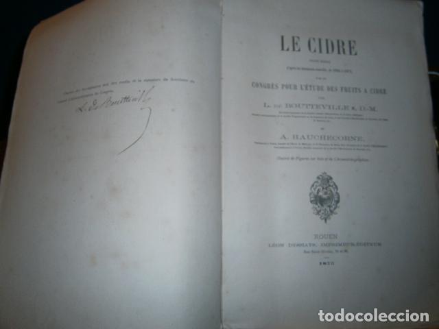 Libros antiguos: SIDRA - SIDRER&Iacute;A - MANZANAS. La cidre. - Foto 10