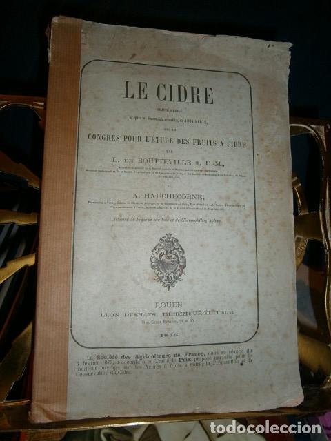 Libros antiguos: SIDRA - SIDRER&Iacute;A - MANZANAS. La cidre. - Foto 14