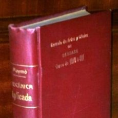 Libros antiguos: MANUAL DE MECÁNICA APLICADA POR MARIANO MAYMÓ DE ED. MANUEL MARÍN EN BARCELONA 1910