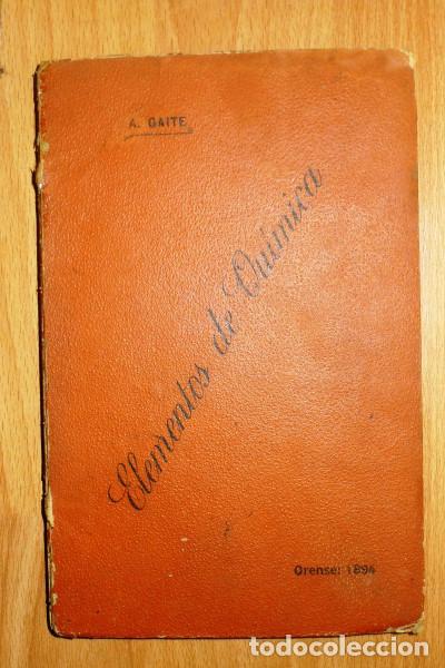 Libros antiguos: GAITE LLOVES, Antonio. Elementos de Qu&iacute;mica - Foto 1