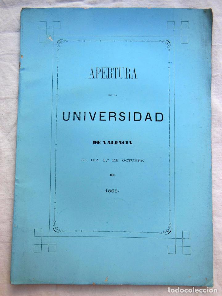 Old books: DISCURSO : DESARROLLO DE LA QU&Iacute;MICA, SUS BENEFICIOS. Apertura curso 1863. MONSERRAT Jos&eacute;. Valencia