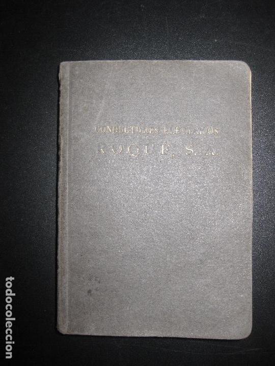 Libros antiguos: CONDUCTORES ELECTRICOS ROQUE S.A. - Foto 1