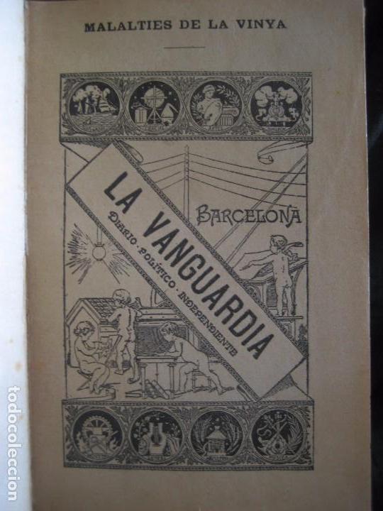 Libros antiguos: Aguilera, Joaquim: Malalties de la vinya - Foto 1