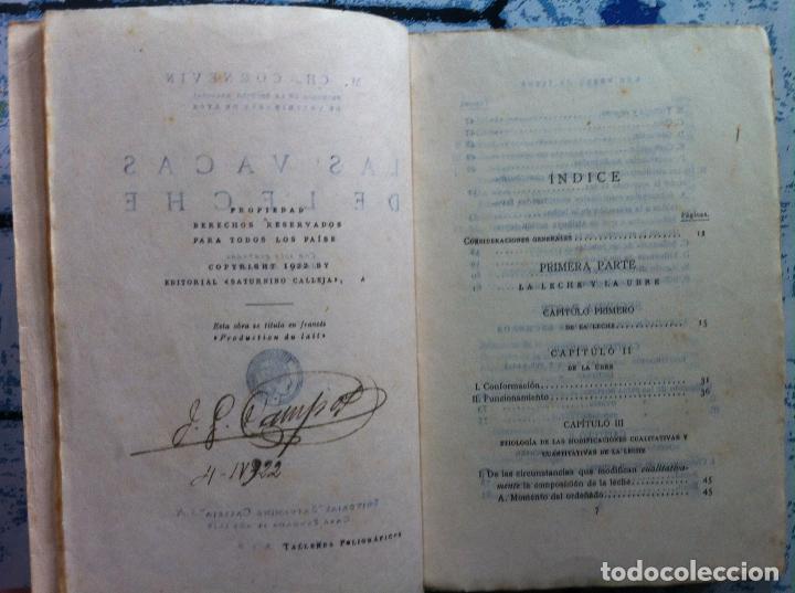 Libros antiguos: Cornevin. Las vacas de Leche. 1922 - Foto 2