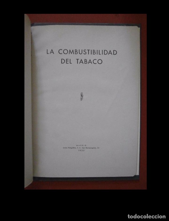 Libros antiguos: La combustibilidad del tabaco - Foto 1