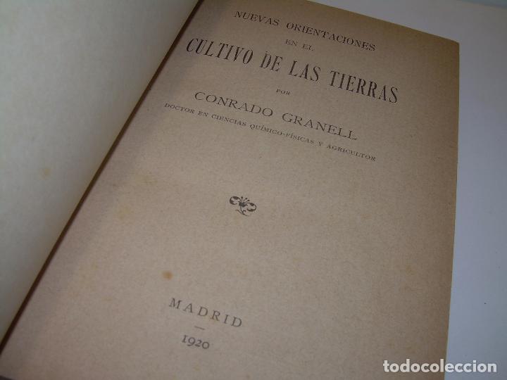 Libros antiguos: LIBRO A&Ntilde;O...1.920...EL CULTIVO DE LAS TIERRAS. - Foto 2