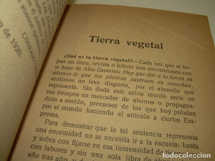 Libros antiguos: LIBRO A&Ntilde;O...1.920...EL CULTIVO DE LAS TIERRAS. - Foto 4