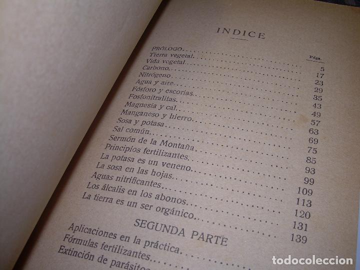 Libros antiguos: LIBRO A&Ntilde;O...1.920...EL CULTIVO DE LAS TIERRAS. - Foto 16