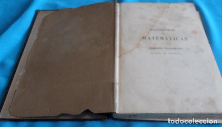 Libros antiguos: ELEMENTOS DE MATEMATICAS, 1880 - Foto 5