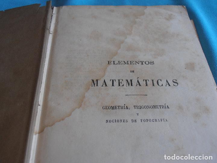 Libros antiguos: ELEMENTOS DE MATEMATICAS, 1880 - Foto 6