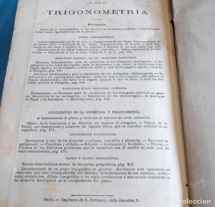 Libros antiguos: ELEMENTOS DE MATEMATICAS, 1880 - Foto 12