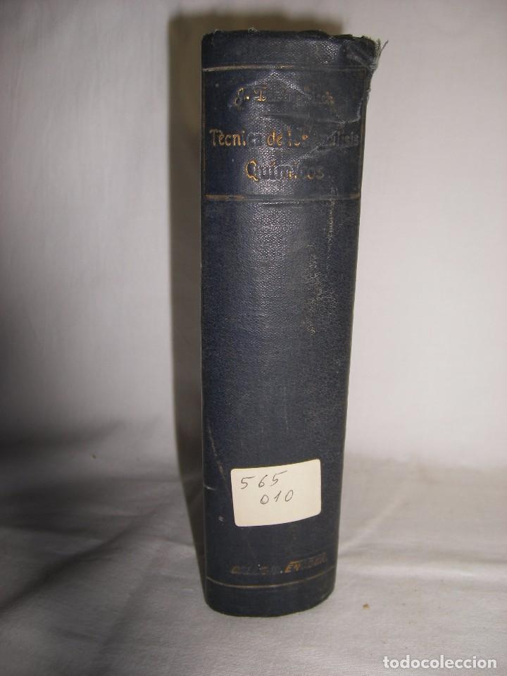 Antiquarische B&uuml;cher: T&Eacute;CNICA DE LOS AN&Aacute;LISIS QU&Iacute;MICOS - TARBOURIECH.J - 1913