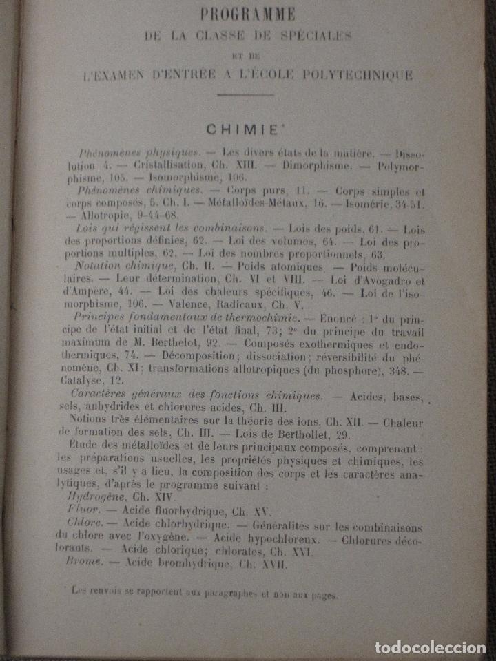 Libros antiguos: CHIMIE GENERALE METALLOIDES. PARIS 1911. - Foto 5