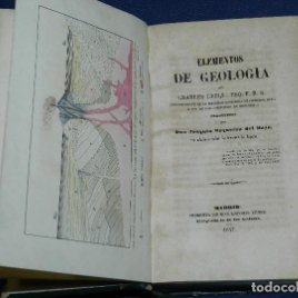 (MF) JOAQUIN EZQUERRA DEL BAYO - ELEMENTOS DE GEOLOGIA , MADRID IMP. ANTONIO YENES 1847 ILUSTRADO