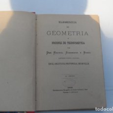 Libros antiguos: ELEMENTOS DE GEOMETRIA Y NOCIONES DE TRIGONOMETRIA. Lote 110860567