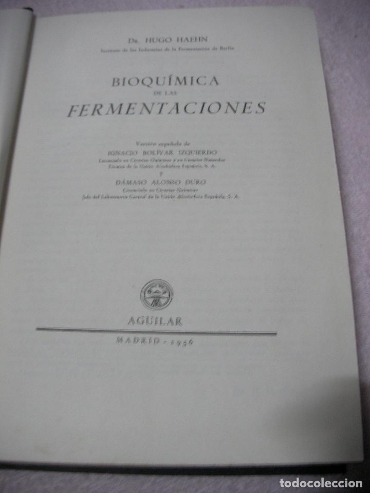 Libros antiguos: ANTIGUO LIBRO - BIOQUIMICA DE LAS FERMENTACIONES - Foto 2