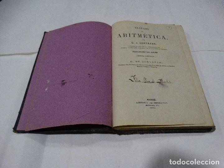 Libros antiguos: ARITM&Eacute;TICA -1890- J. CORTAZAR - Foto 2