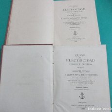 Libros antiguos: CURSO DE ELECTRICIDAD. J. BUSTAMANTE Y QUEVEDO. 2 TOMOS. TELA. CARTAGENA 1886. 554 Y 363 PÁGINAS. . Lote 115496639