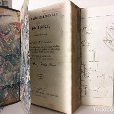 Libros antiguos: BEUDANT : TRATADO ELEMENTAL DE FÍSICA. TOMO I (1830) PIEL. 398 PÁGINAS Y 9 LÁMINAS GRABADAS 