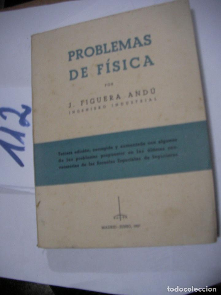Libros antiguos: ANTIGUO LIBRO DE TEXTO - PROBLEMAS DE FISICA - Foto 1