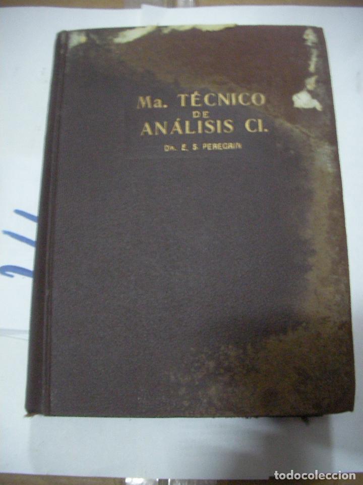 Libros antiguos: ANTIGUO LIBRO - TECNICO DE ANALISIS - Foto 1