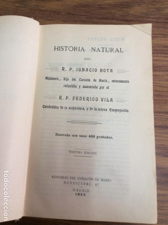 Libros antiguos: ELEMENTOS DE HISTORIA NATURAL.BOYA -VILA.A&Ntilde;O 1924. - Foto 2