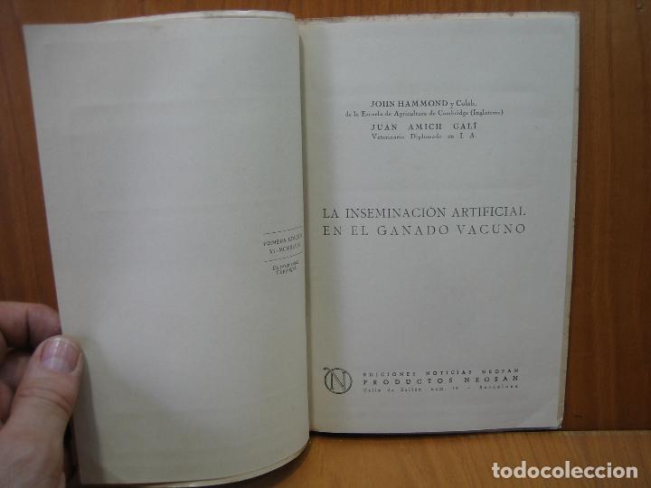 Libros antiguos: Antiguo libro de iseminacion artificial en el ganado vacuno - Foto 2