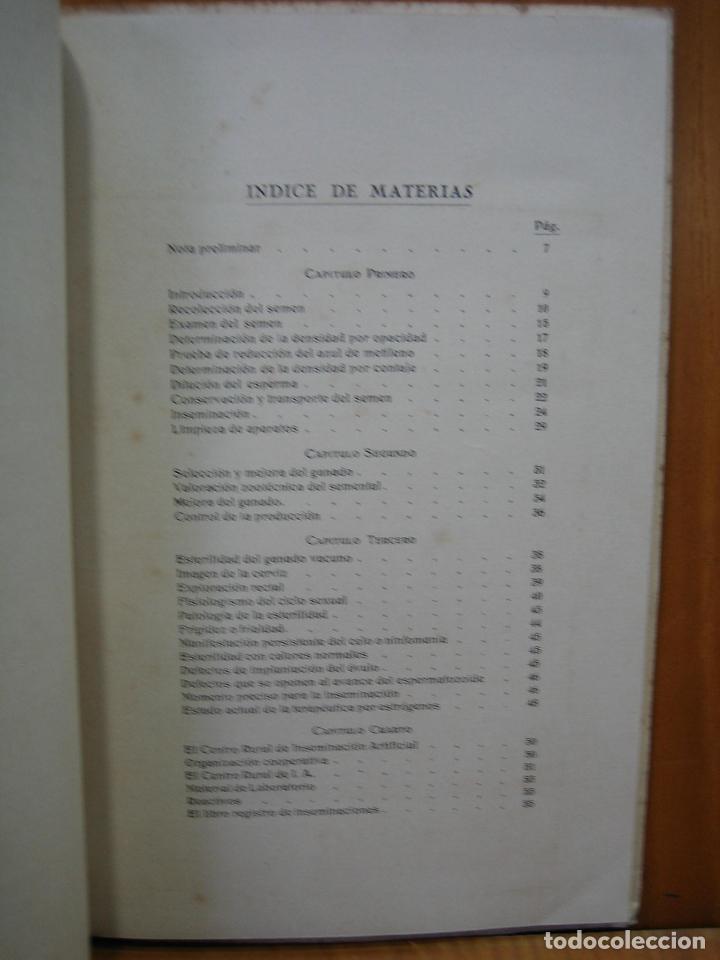 Libros antiguos: Antiguo libro de iseminacion artificial en el ganado vacuno - Foto 3