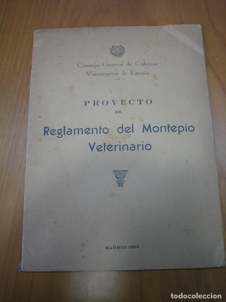 Libros antiguos: Proyecto de Montep&iacute;o Veterinario 1955 - Foto 1