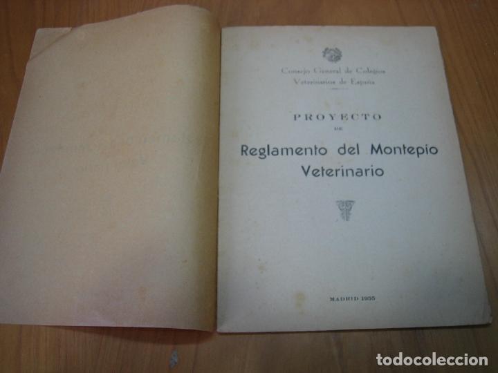 Libros antiguos: Proyecto de Montep&iacute;o Veterinario 1955 - Foto 3