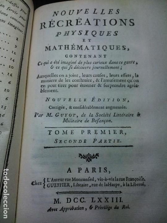 Libri antichi: FISICA RECREATIVA. NOUVELLES RECREATIONS PHYSIQUES ET MATHEMATIQUES.
